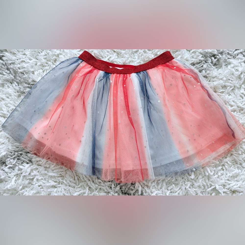 Sweet Wink Red and White Tulle Skirt Playful Design